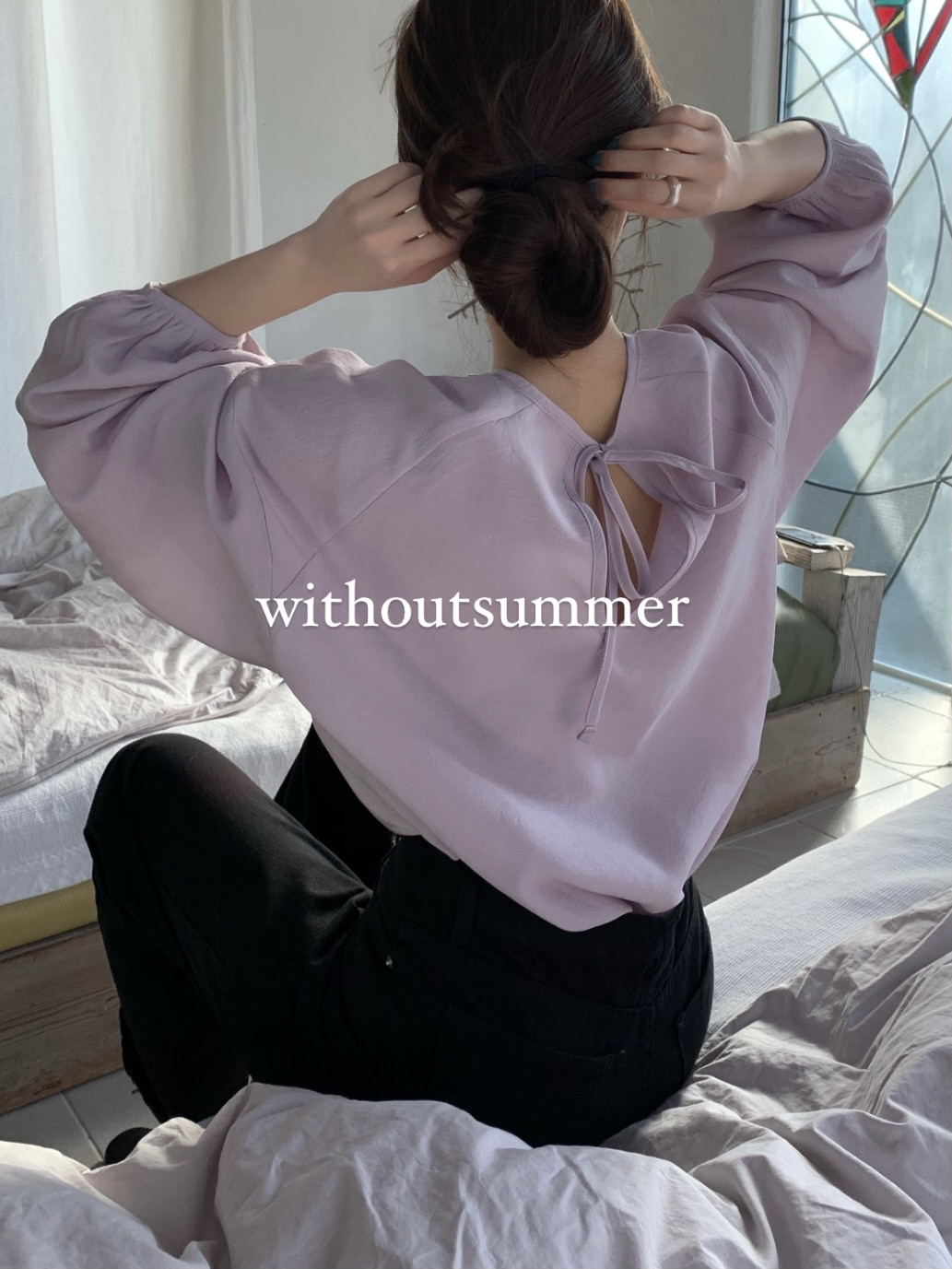 [withoutsummer] lilac blouse