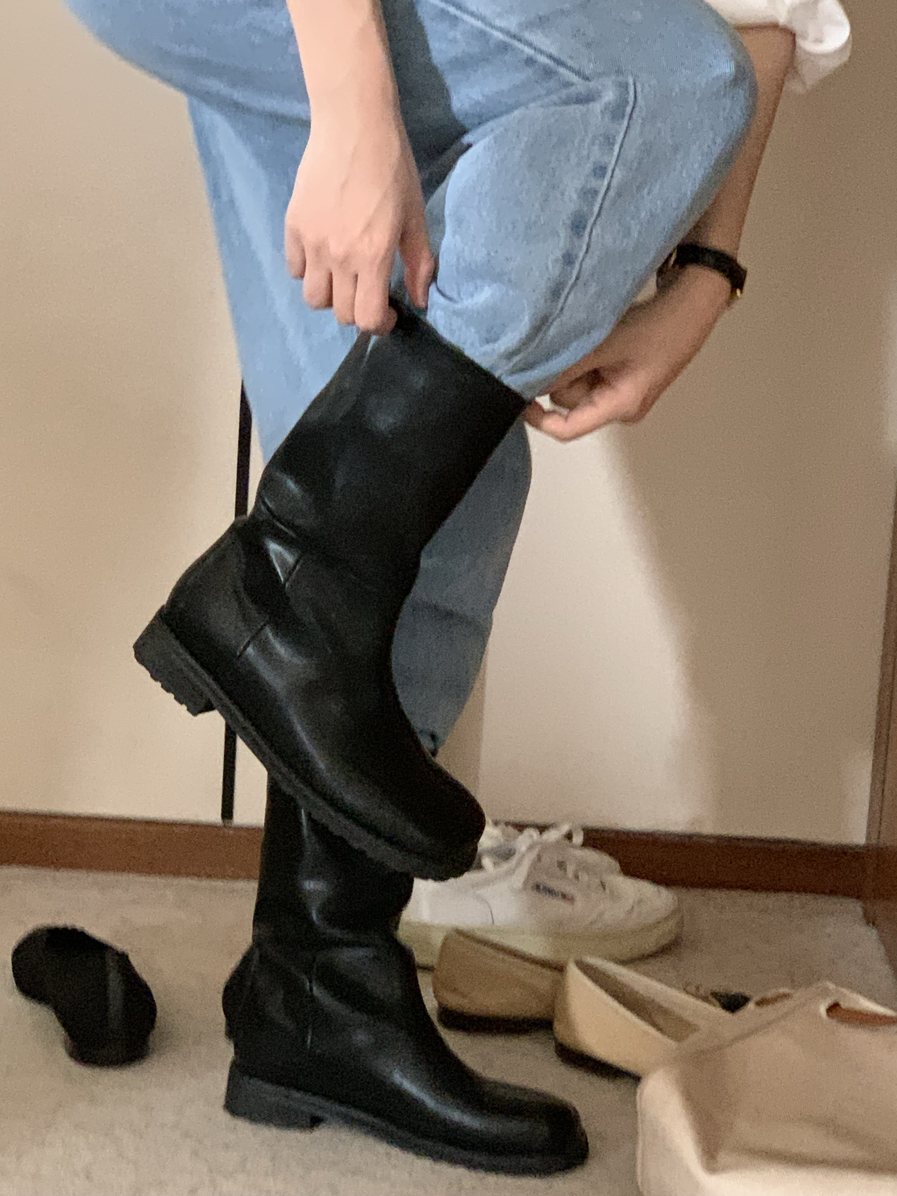 round middle boots