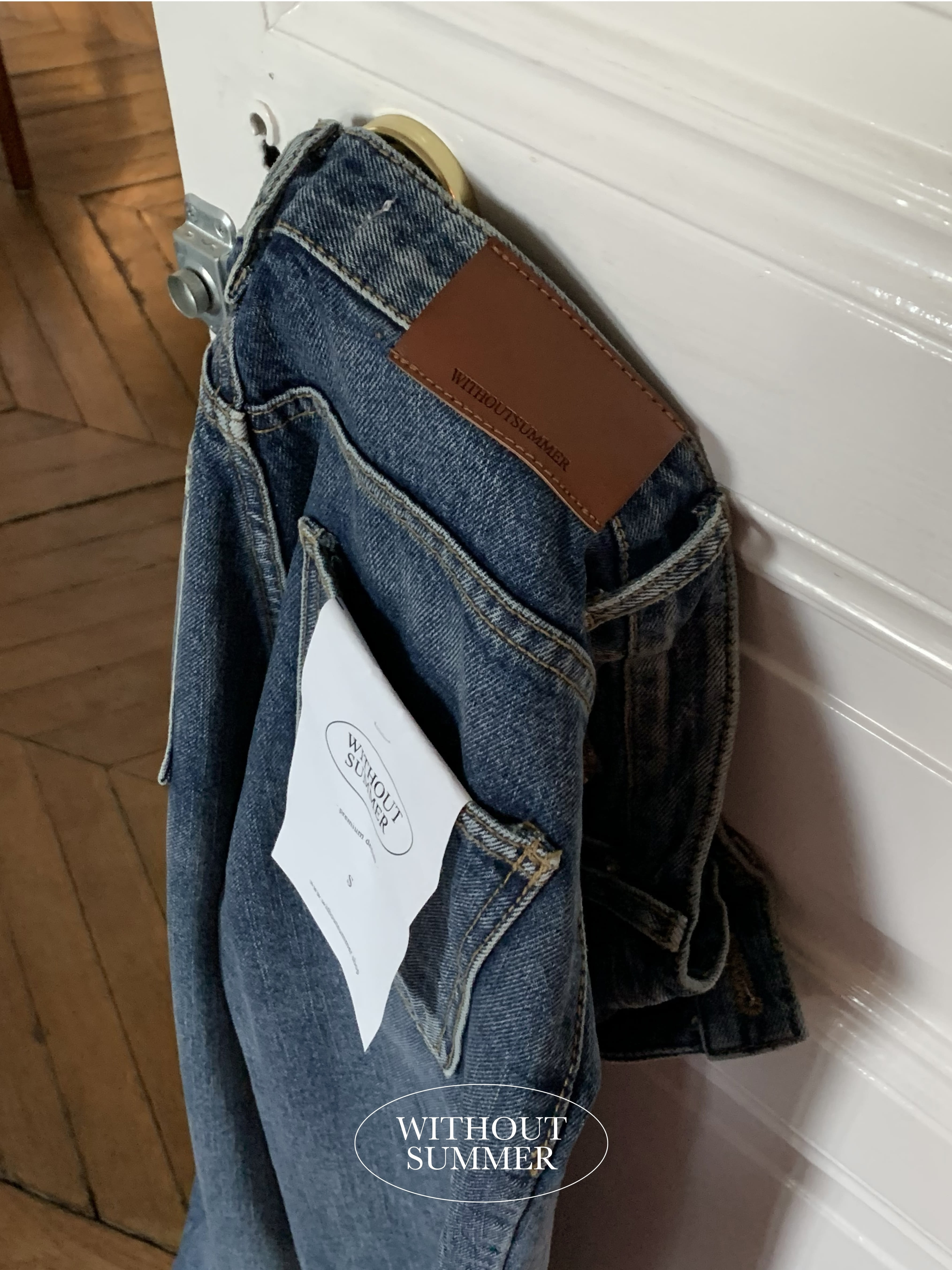 [withoutsummer] grain denim pants (limited)