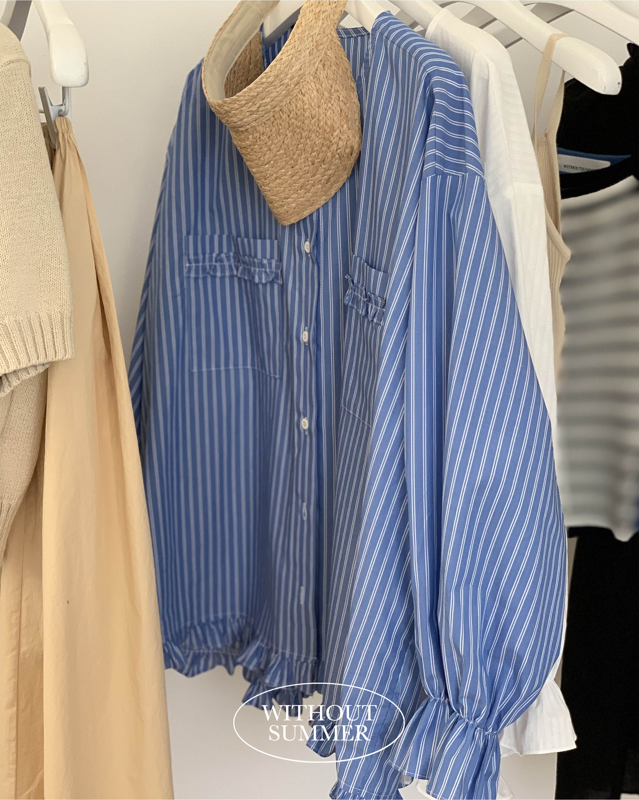 [withoutsummer] kelly frill shirt