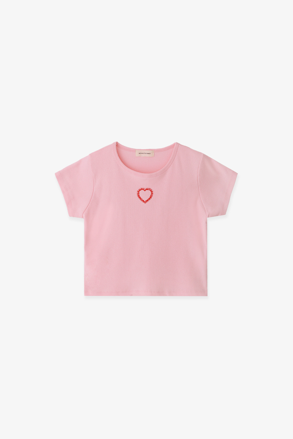 Heart lettering t-shirt_pink